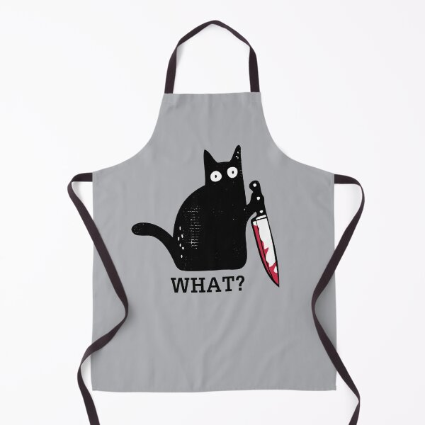 Item preview, What? Cat with Knife - Distressed design designed and sold by risible.