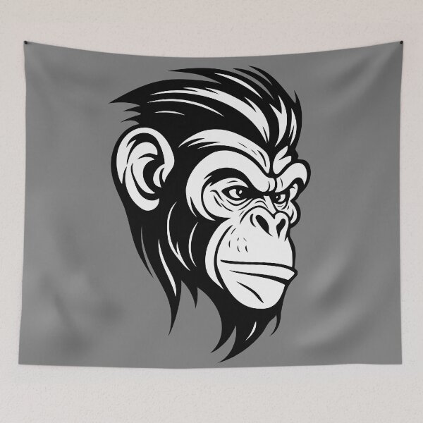 Item preview, Simpel Chimpanzee, Black & White version. designed and sold by Gert Street.