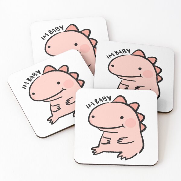 Item preview, IM BABY | Cute Pink Baby Dinosaur  designed and sold by iristocat.