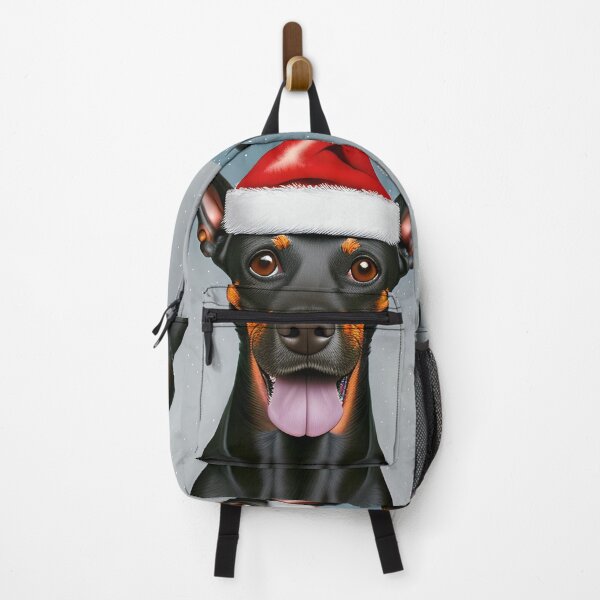 Item preview, Christmas Manchester Terrier Standard Wearing A Santa Hat designed and sold by ZenEverAI.