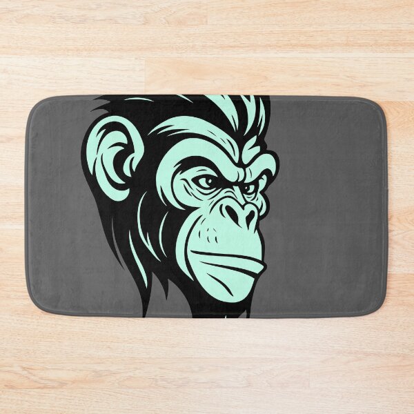 Item preview, Simpel Chimpanzee, Black & Cyan version. designed and sold by Gert Street.