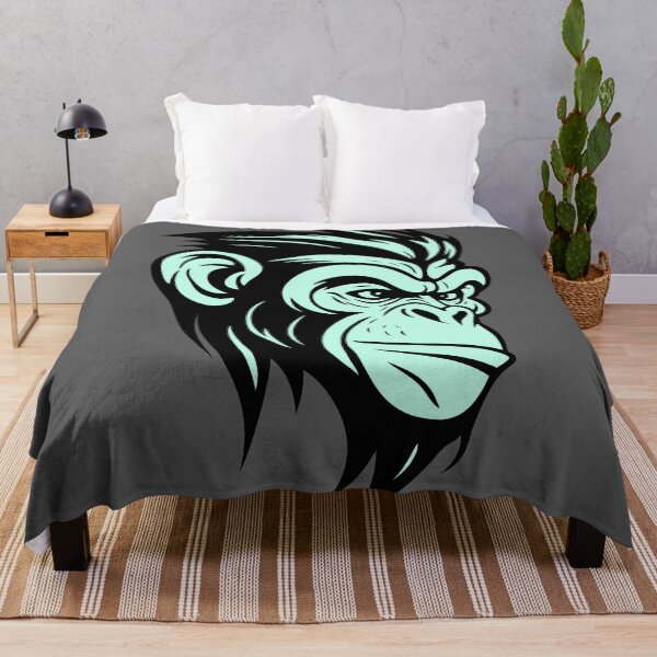 Item preview, Simpel Chimpanzee, Black & Cyan version. designed and sold by Gert Street.