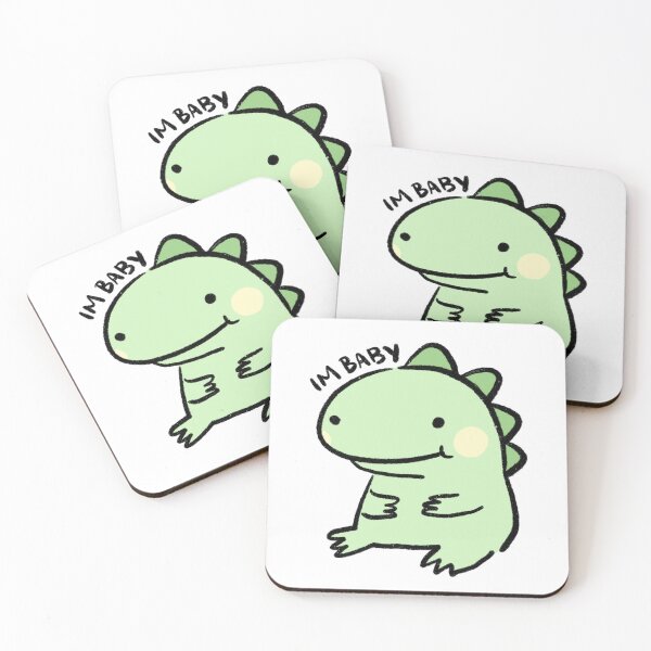Item preview, IM BABY | Cute Green Baby Dinosaur  designed and sold by iristocat.