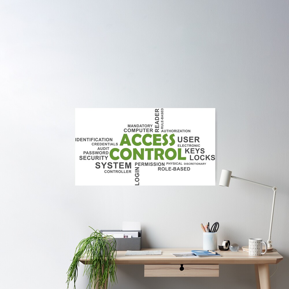 word cloud - access control Poster for Sale by mastart