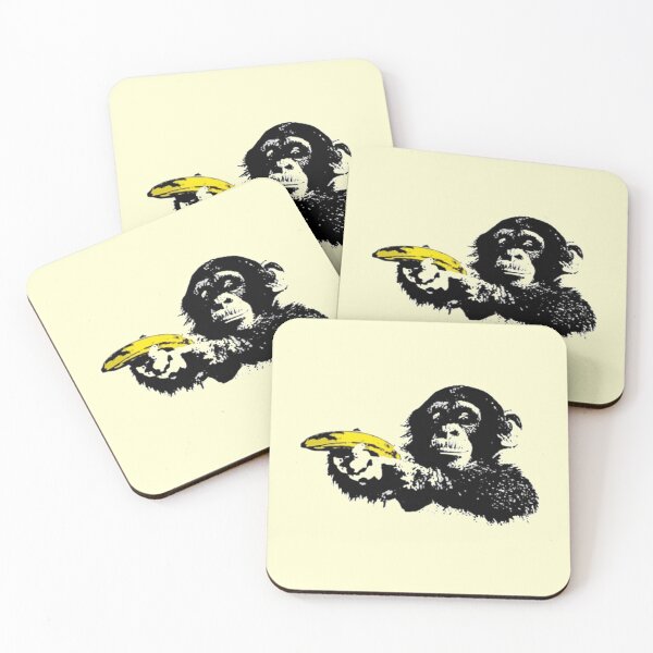 Item preview, Banksy Banana Monkey designed and sold by HebeReynolds.