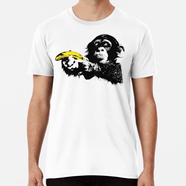 Item preview, Banksy Banana Monkey designed and sold by HebeReynolds.