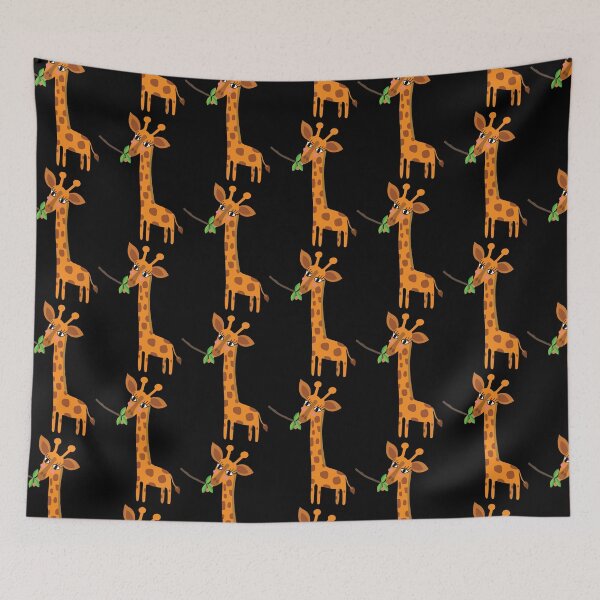 Item preview, Cartoon Giraffe Eating leaves off a Branch designed and sold by PrintPortal.