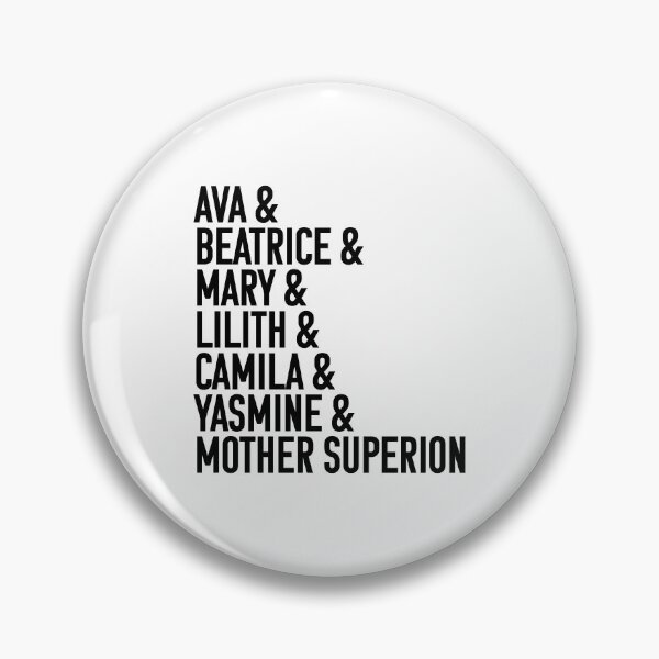Item preview, Character names (v3 black text) - Warrior Nun designed and sold by Queerdelion.