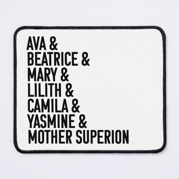 Item preview, Character names (v3 black text) - Warrior Nun designed and sold by Queerdelion.