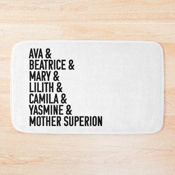 Item preview, Character names (v3 black text) - Warrior Nun designed and sold by Queerdelion.