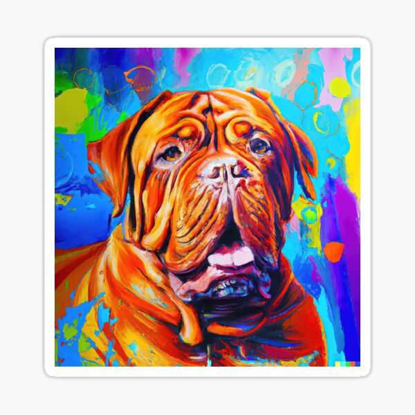 Item preview, Dogue de Bordeaux vibrant colors designed and sold by AIK9Artwork.