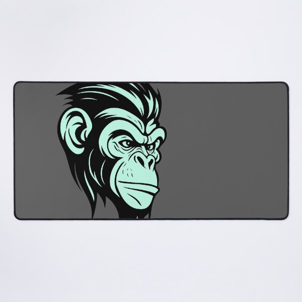 Item preview, Simpel Chimpanzee, Black & Cyan version. designed and sold by Gert Street.