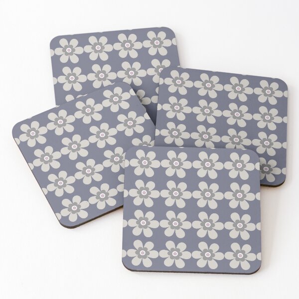 Item preview, Stand out from the crowd with this cute retro 80s simple flower power block colour graphic pattern in pastel mushroom, fawn, grey, brown, beige and a hint of pink designed and sold by Caroline Laursen.