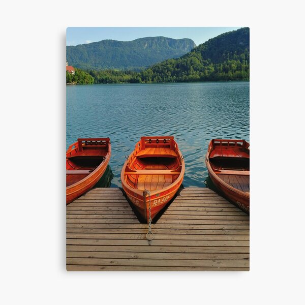 Lake Bled Boats Canvas Print