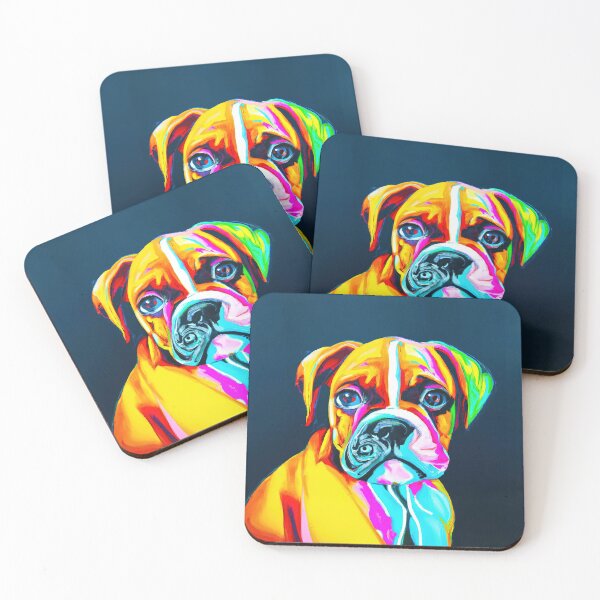 Item preview, Boxer puppy artistic print designed and sold by AIK9Artwork.