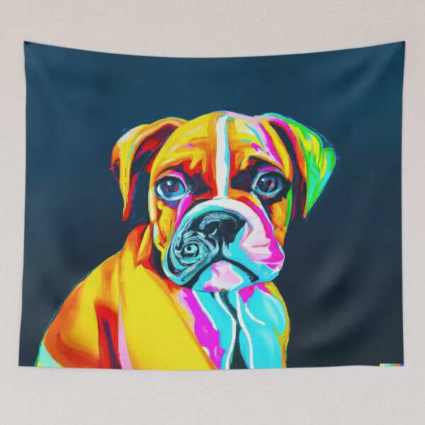 Item preview, Boxer puppy artistic print designed and sold by AIK9Artwork.