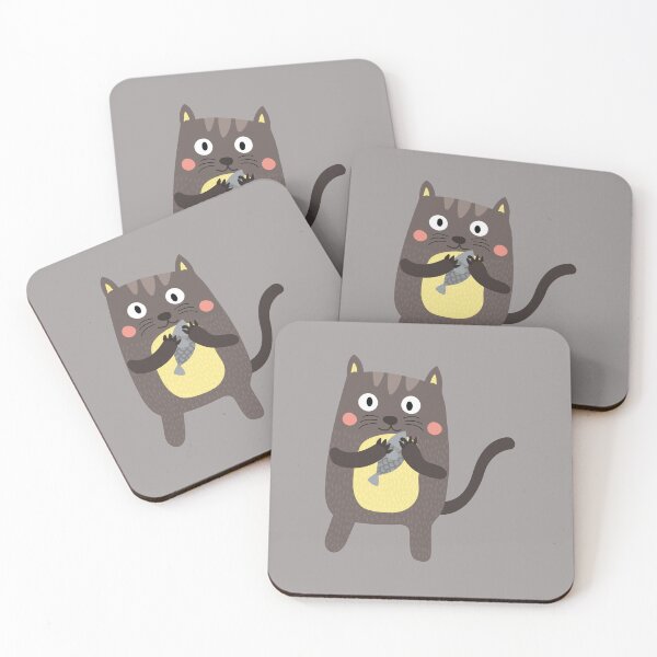 Item preview, Racoon Cartoon Eating Fish designed and sold by PrintPortal.