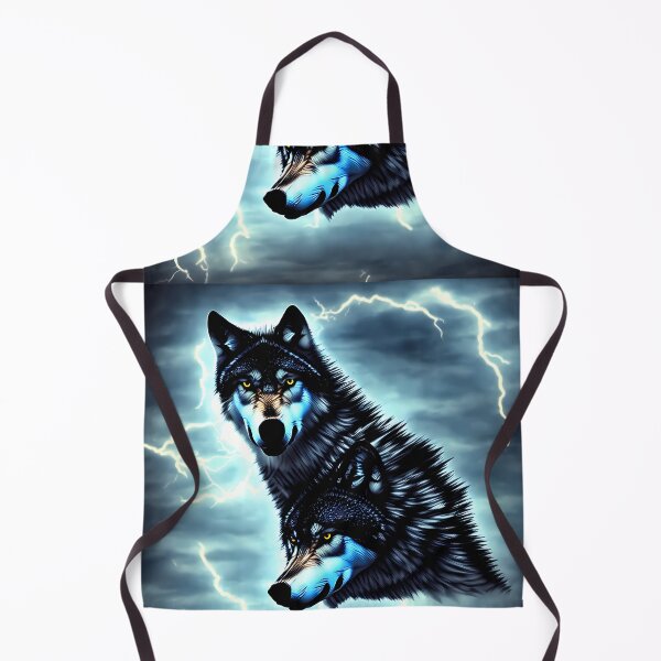 Item preview, Lightning wolf pack night sky designed and sold by BigBrainArtwork.