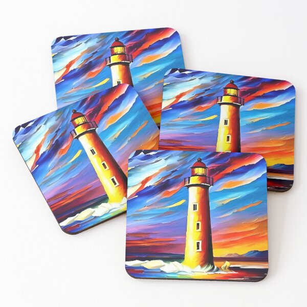 Item preview, Rainbow Lighthouse Abstract Painting designed and sold by Milky-Way-Local.
