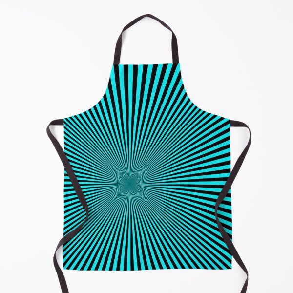 Item preview, Aqua And Black Optical Illusion Striped Lines designed and sold by LMoonDesigns.