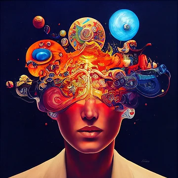 Artwork thumbnail, Exploding head | Use your imagination by RenaissanceAI