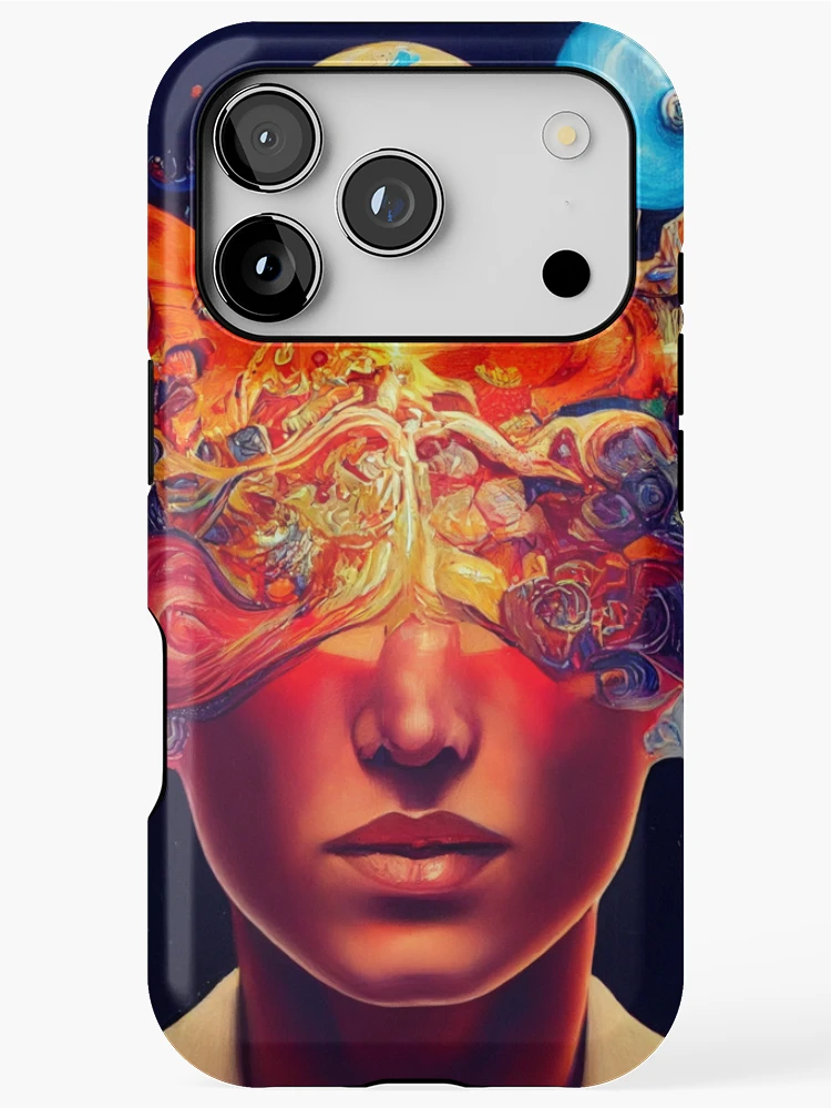 Thumbnail 1 of 4, iPhone Case, Exploding head | Use your imagination designed and sold by RenaissanceAI.