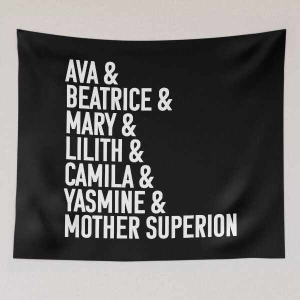 Item preview, Character names (v3 white text) - Warrior Nun designed and sold by Queerdelion.