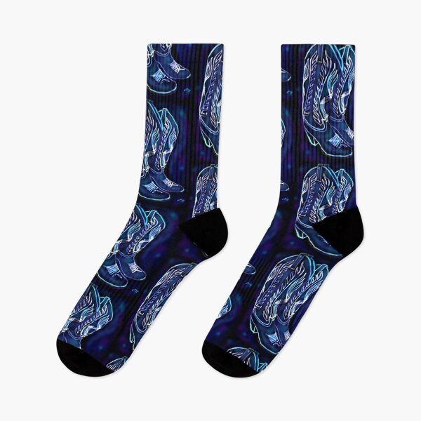 Item preview, Botas vaqueras de neón azul designed and sold by oceanlady65.