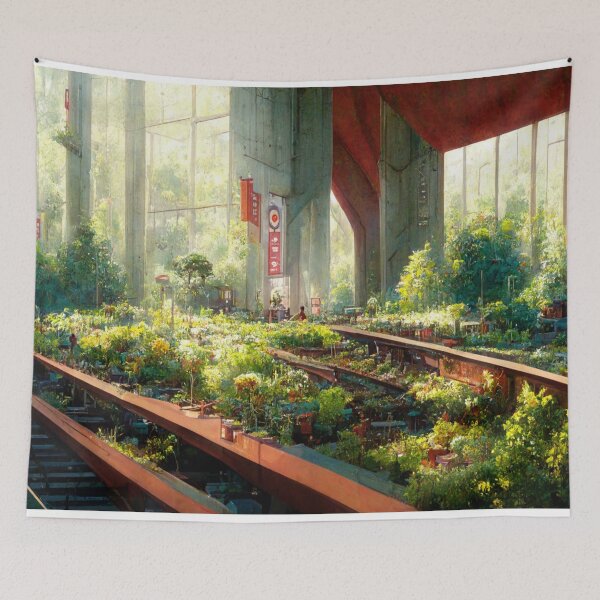 Item preview, Abstract Abandoned Train Station Turned Flower Cultivation Area 3 designed and sold by Styxiann.