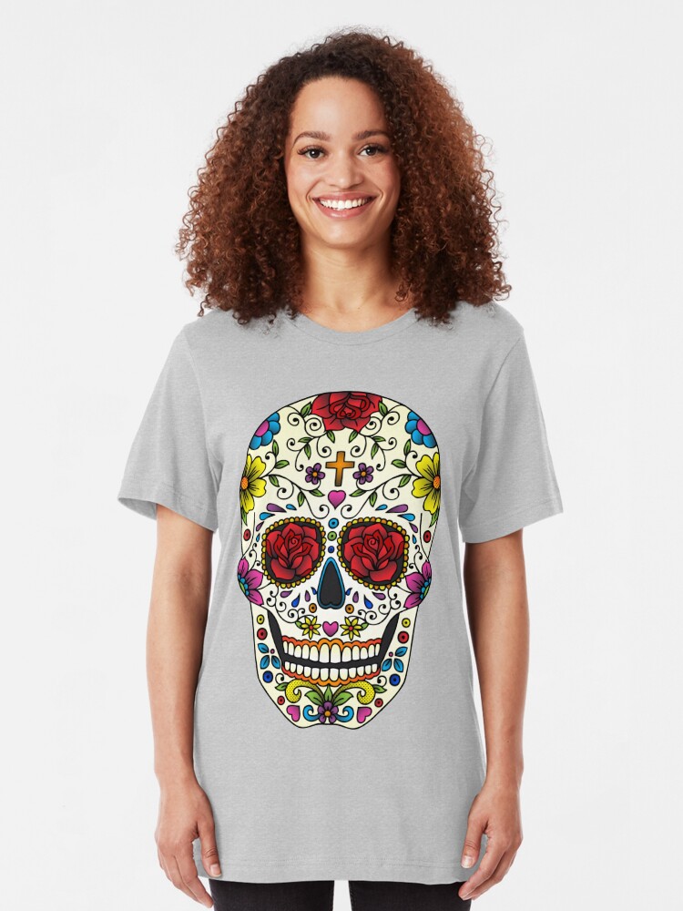 sugar skull t shirt dress