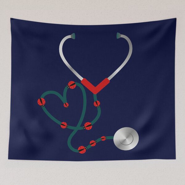 Item preview, Lady Bug Nurse Doctor estetoscopio designed and sold by umeimages.