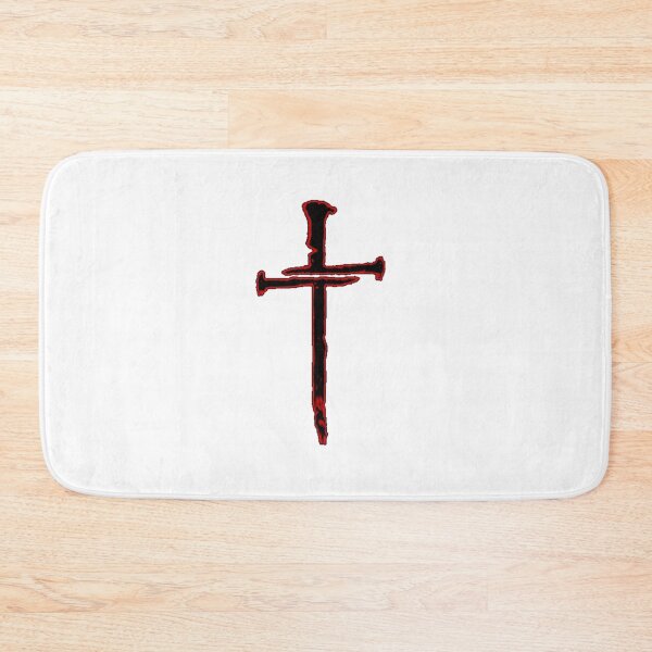 Item preview, Cross of Nails Black and Red Color designed and sold by Rowena Jones.