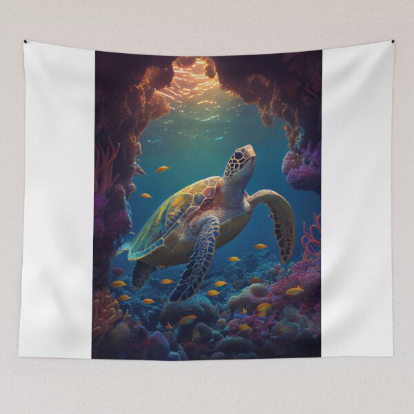 Item preview, Beautiful ocean scene with a sea turtle designed and sold by Patrick Edwards.