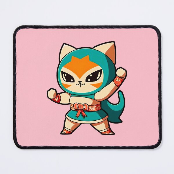 Artikelvorschau, Lucha Libre Katzen | Mexikanische Wrestling | Kawaii-Katzen | Chibi-Katzen | Anime-Katzen | Lucha Libre Katzen 030 entworfen und verkauft von Catcosm.
