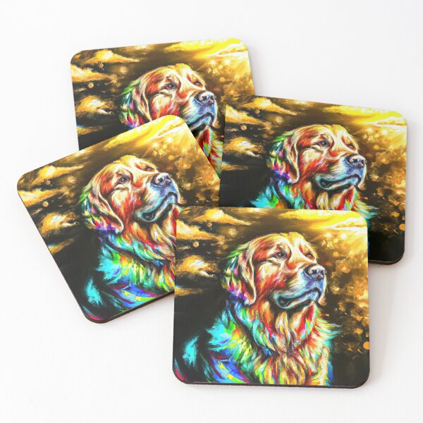 Item preview, "Golden" Golden retriever with golden sky designed and sold by AIK9Artwork.