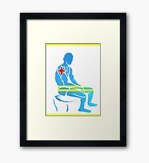 Custom Stencil Man (Aruba) Framed Print
