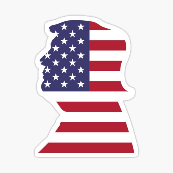 Trump Flag Face Sticker