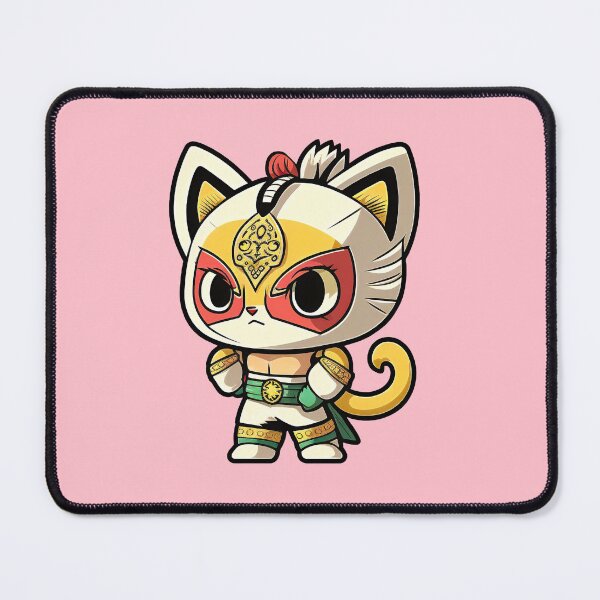 Item preview, Lucha Libre Cats | Mexican Wrestling | Kawaii Cats | Chibi Cats | Anime Cats | Lucha Libre Cats 036 designed and sold by Catcosm.