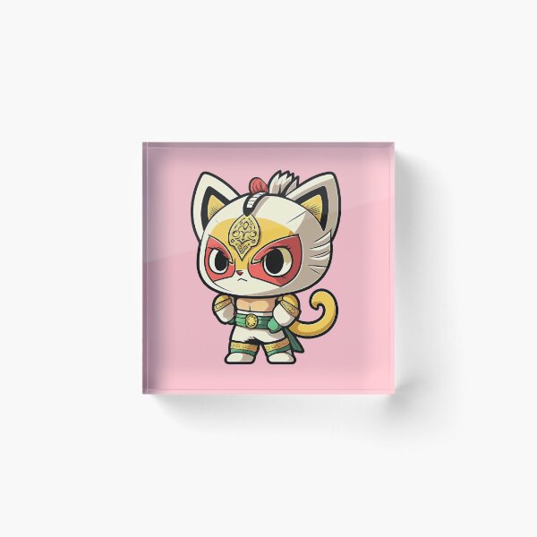 Artikelvorschau, Lucha Libre Katzen | Mexikanische Wrestling | Kawaii-Katzen | Chibi-Katzen | Anime-Katzen | Lucha Libre Katzen 036 entworfen und verkauft von Catcosm.