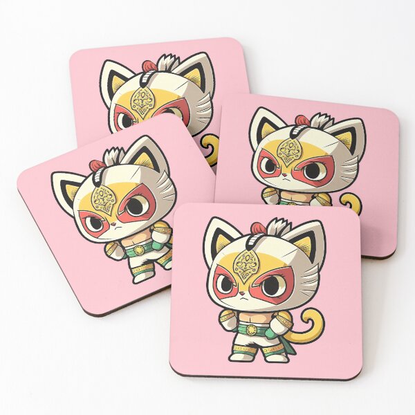 Artikelvorschau, Lucha Libre Katzen | Mexikanische Wrestling | Kawaii-Katzen | Chibi-Katzen | Anime-Katzen | Lucha Libre Katzen 036 entworfen und verkauft von Catcosm.