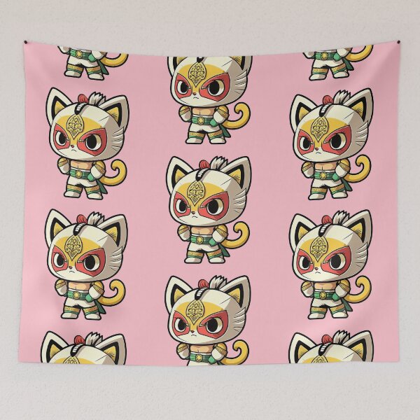 Artikelvorschau, Lucha Libre Katzen | Mexikanische Wrestling | Kawaii-Katzen | Chibi-Katzen | Anime-Katzen | Lucha Libre Katzen 036 entworfen und verkauft von Catcosm.