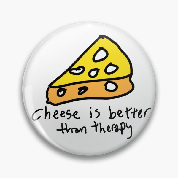 Item preview,  cheese is better than therapy funny sticker designed and sold by luvlees.