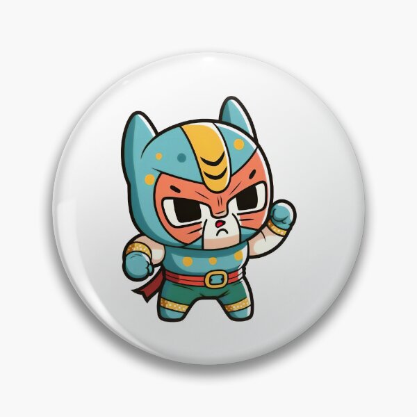 Artikelvorschau, Lucha Libre Katzen | Mexikanische Wrestling | Kawaii-Katzen | Chibi-Katzen | Anime-Katzen | Lucha Libre Katzen 042 entworfen und verkauft von Catcosm.