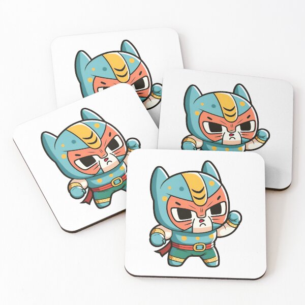 Item preview, Lucha Libre Cats | Mexican Wrestling | Kawaii Cats | Chibi Cats | Anime Cats | Lucha Libre Cats 042 designed and sold by Catcosm.