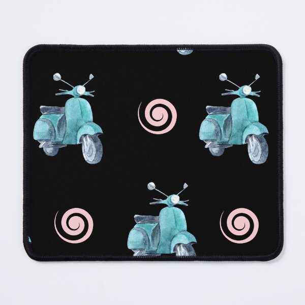 Item preview, Retro Blue Scooter on Black designed and sold by Violet Grant.