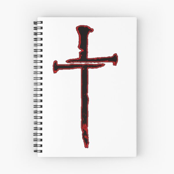 Item preview, Cross of Nails Black and Red Color designed and sold by Rowena Jones.