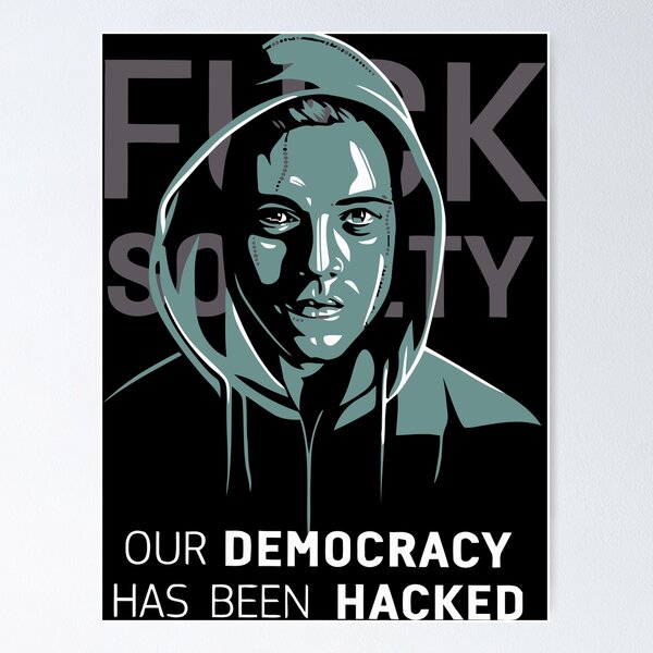 Fsociety Mr Robot Hacker Mask Netflix Tv Series Tumblr Poster