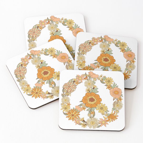 Item preview, Retro Peace Flowers designed and sold by Violet Grant.