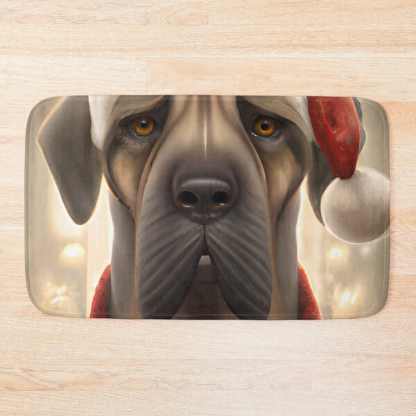 Item preview, Christmas Mastiff Wearing A Santa Hat designed and sold by ZenEverAI.