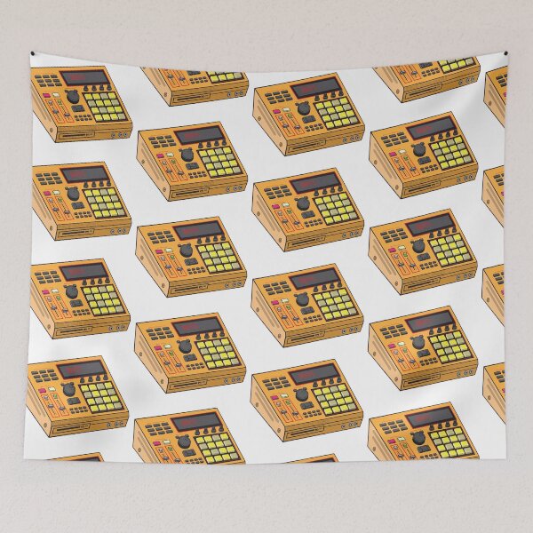 Item preview, Hip Hop Sampler Retro Graphic (Yellow Orange + Ship Gray Colorway) Analog / Music designed and sold by analogdigitalvz.